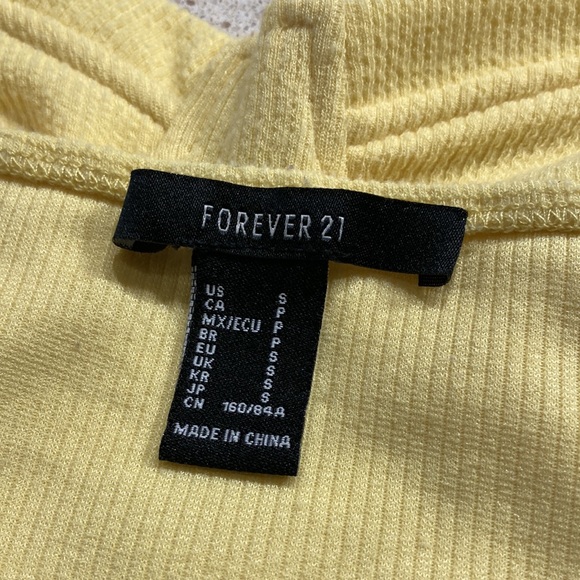 Forever 21 Yellow Croo Top size S - Picture 4 of 7